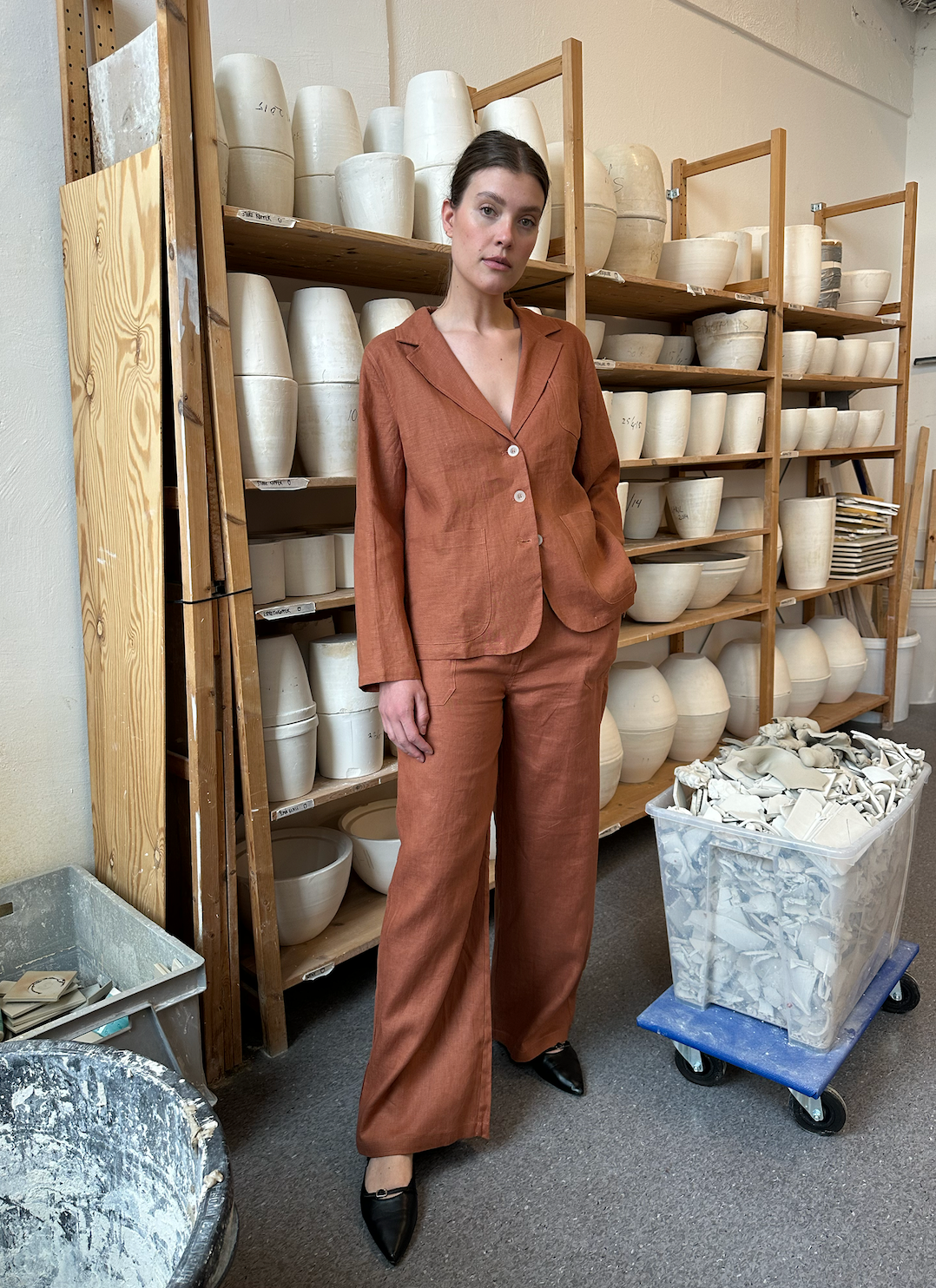 Blazer Thao Linen Rust Re-