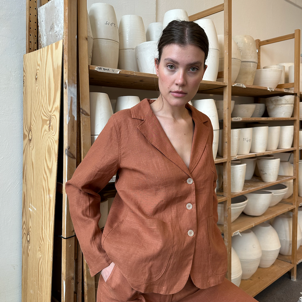 Blazer Thao Linen Rust Re-