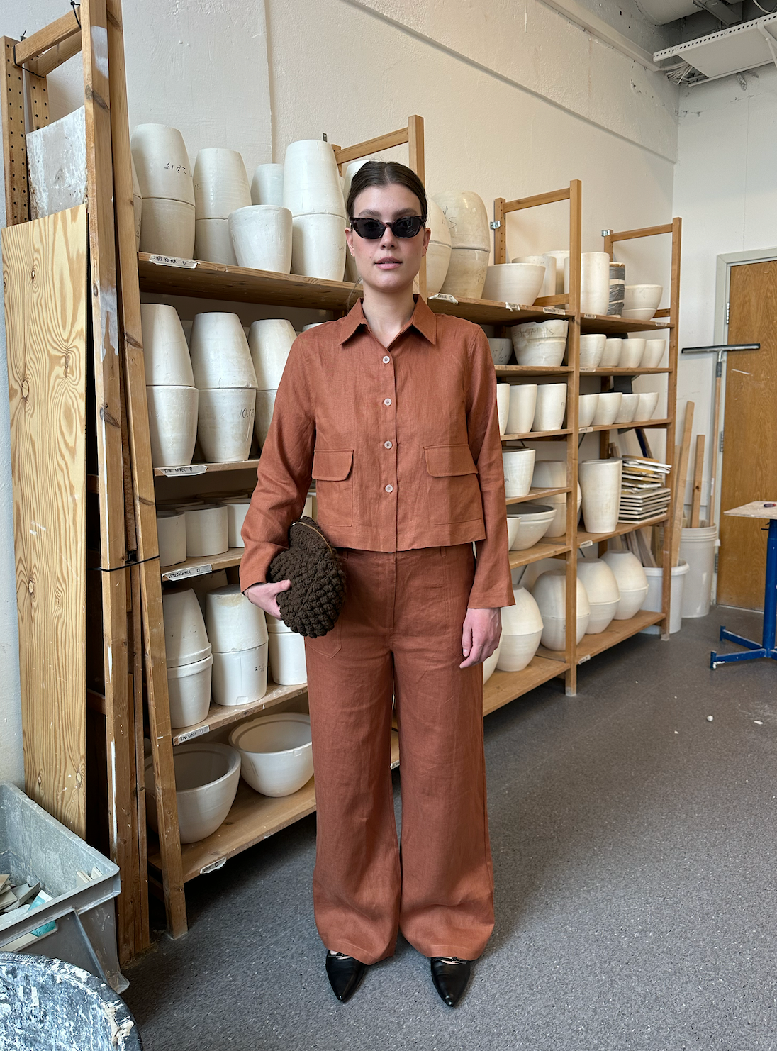 Studio Re- Rust linbukse og linjakke