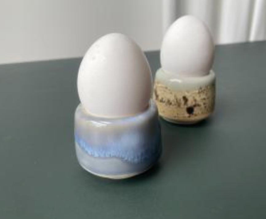 Eggeglass Gråblå