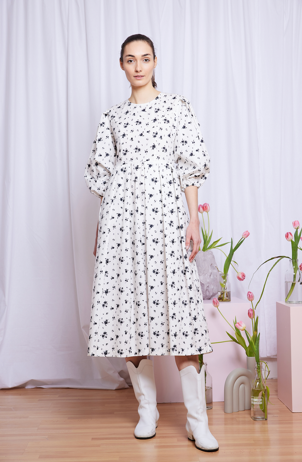 ILAG Gladlaks Dress White Blossom