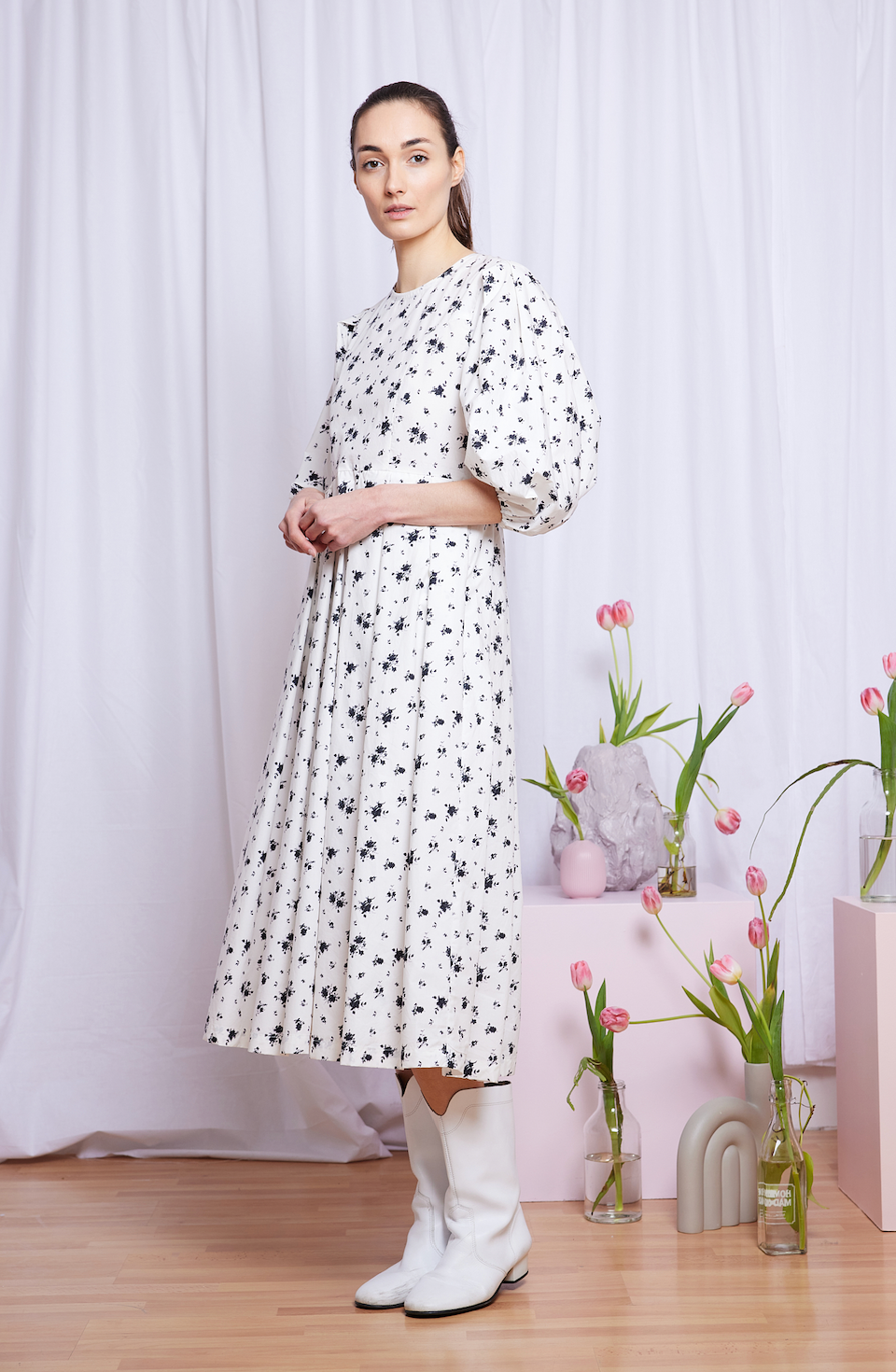 ILAG Gladlaks Dress White Blossom