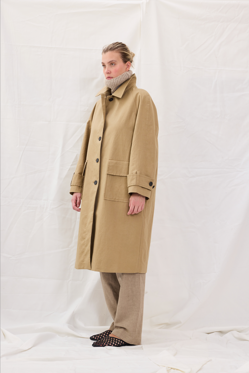 Trench 1 Beige Re-