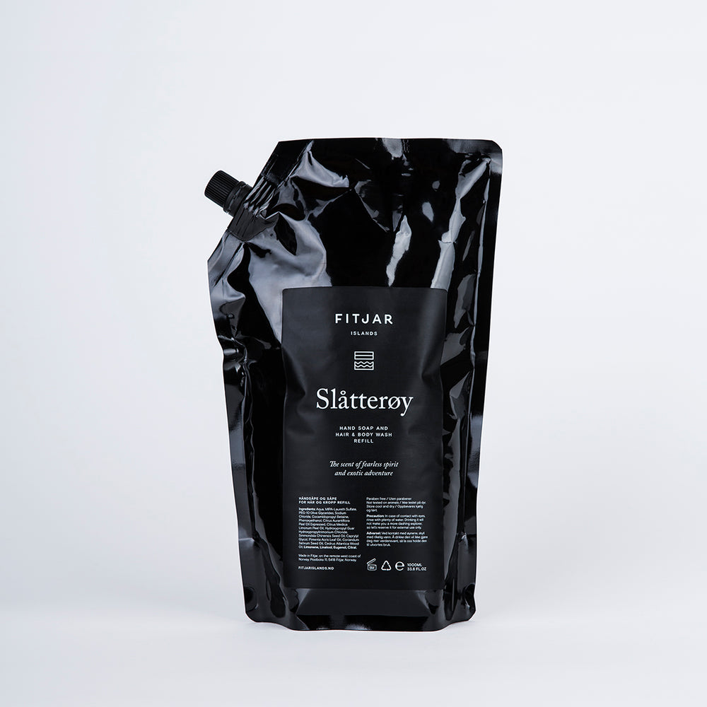 Fitjar Slåtterøy Håndsåpe og Såpe for Hår og Kropp 1L Refill