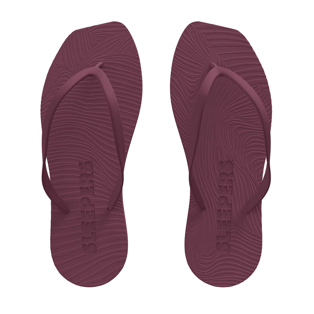 Sleepers Tapered Flip Flop Burgundy
