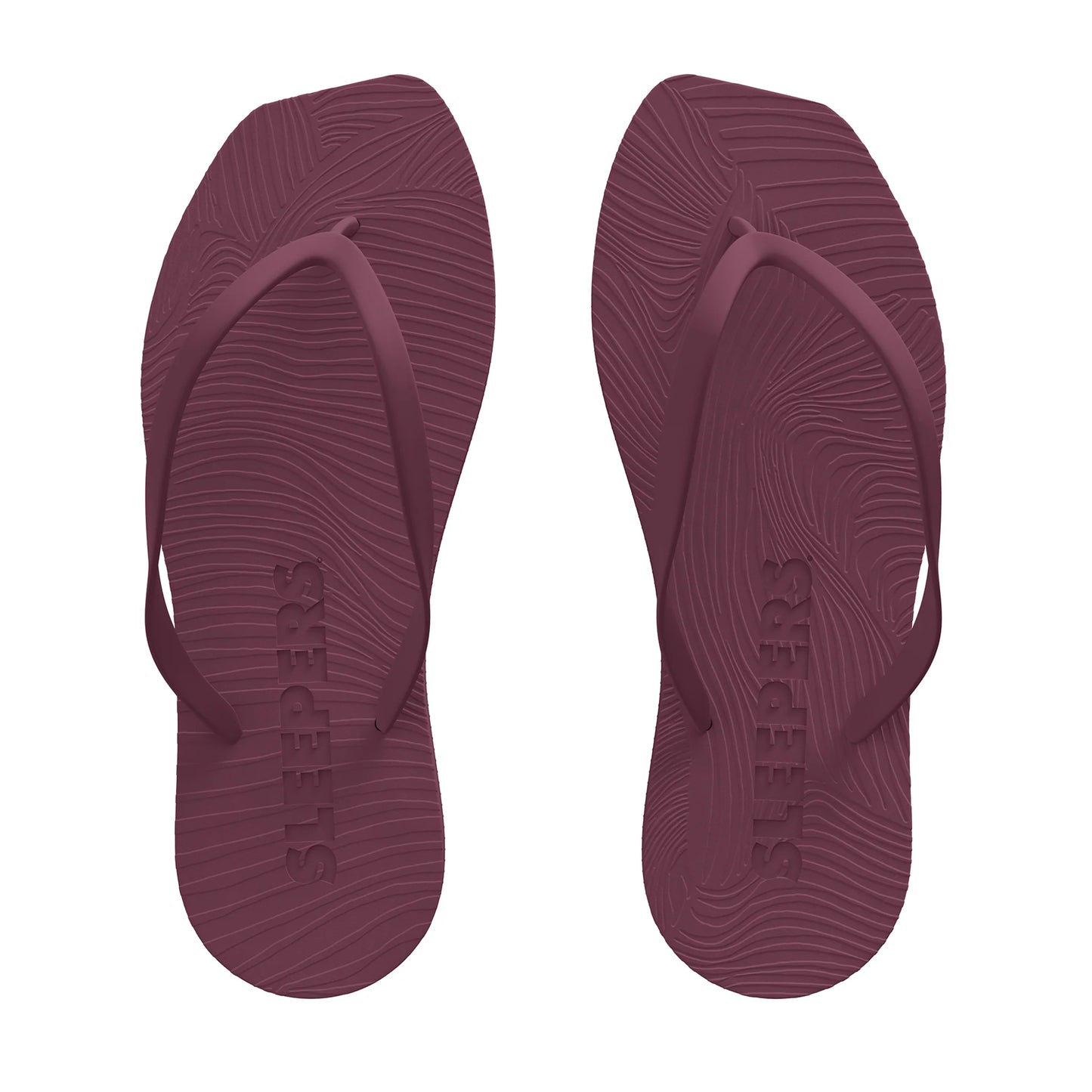 Sleepers Tapered Flip Flop Burgundy