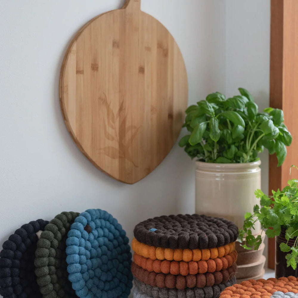 UND Wooldot Coaster Jord/honning