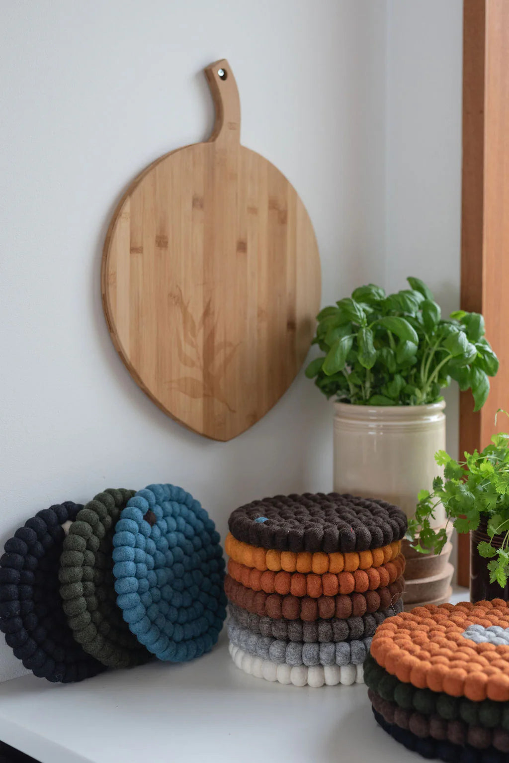 UND Wooldot Coaster Jord/honning