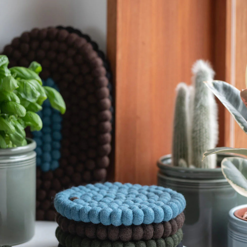 UND Wooldot Coaster Kaffe/isblå