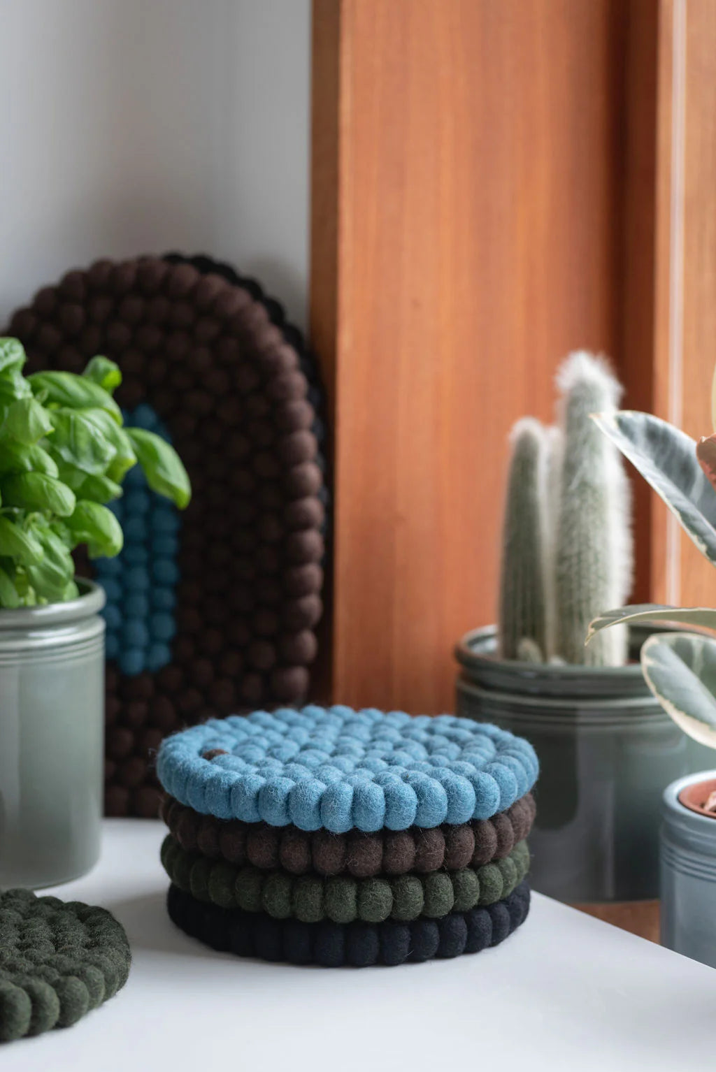 UND Wooldot Coaster Kaffe/isblå