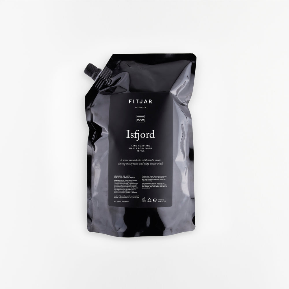 Fitjar Isfjord Håndsåpe og Såpe for Hår og Kropp 1L Refill