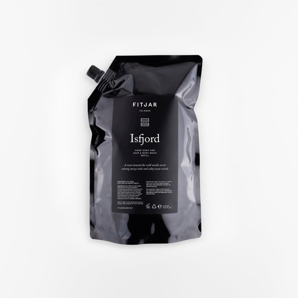 Fitjar Isfjord Håndsåpe og Såpe for Hår og Kropp 1L Refill