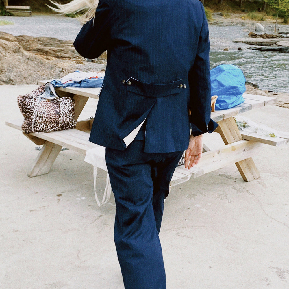 
                      
                        Studio Re- Pinstripe blazer
                      
                    
