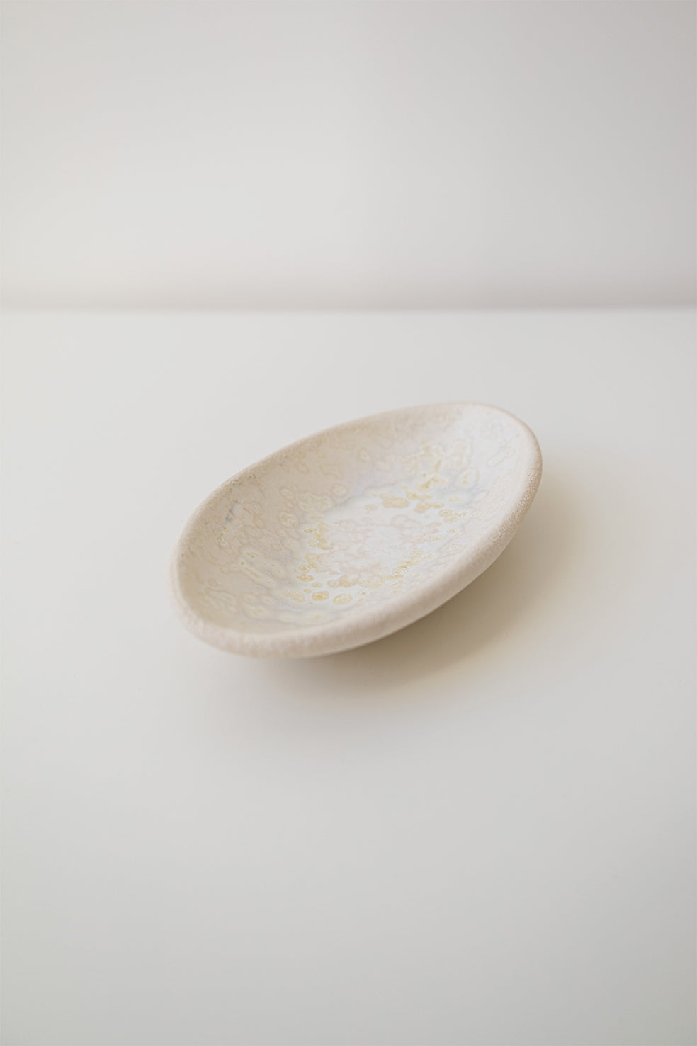 Skål Liten Oval Hvit Krystall