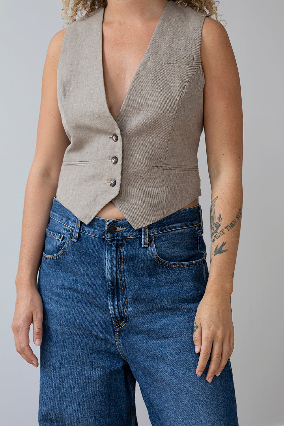 Waistcoat 1 Beige Re-