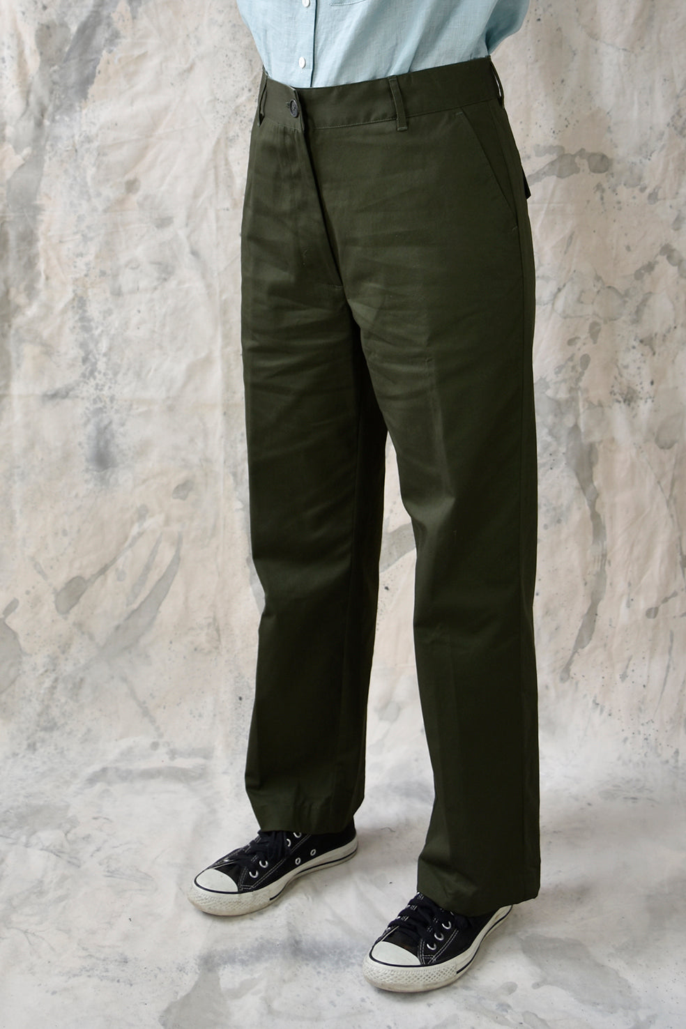 Studio Re- Armyfarget løs chinos