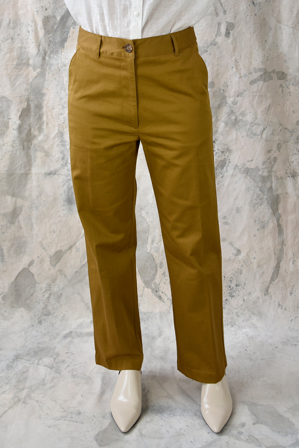 Studio Re- Sennepsfarget løs chinos