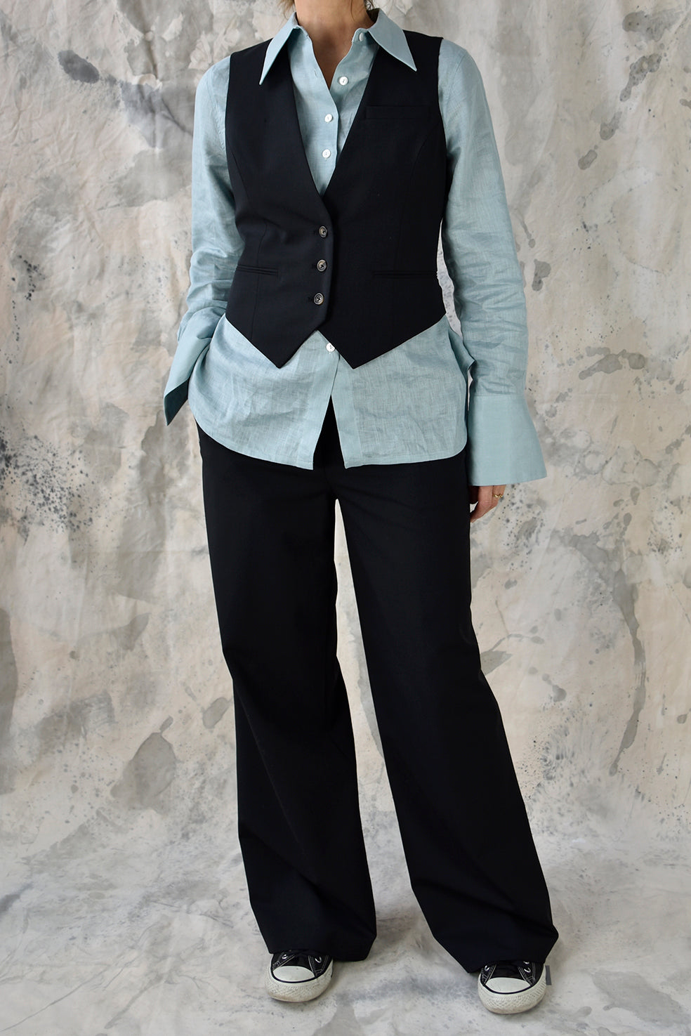 Pant Wide Black Re-