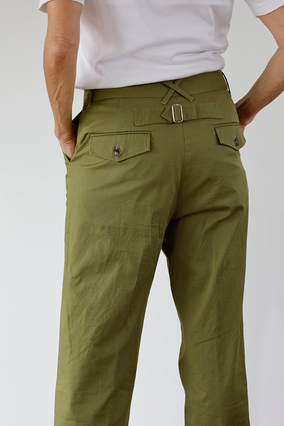Studio Re- Olivengrønn chinos