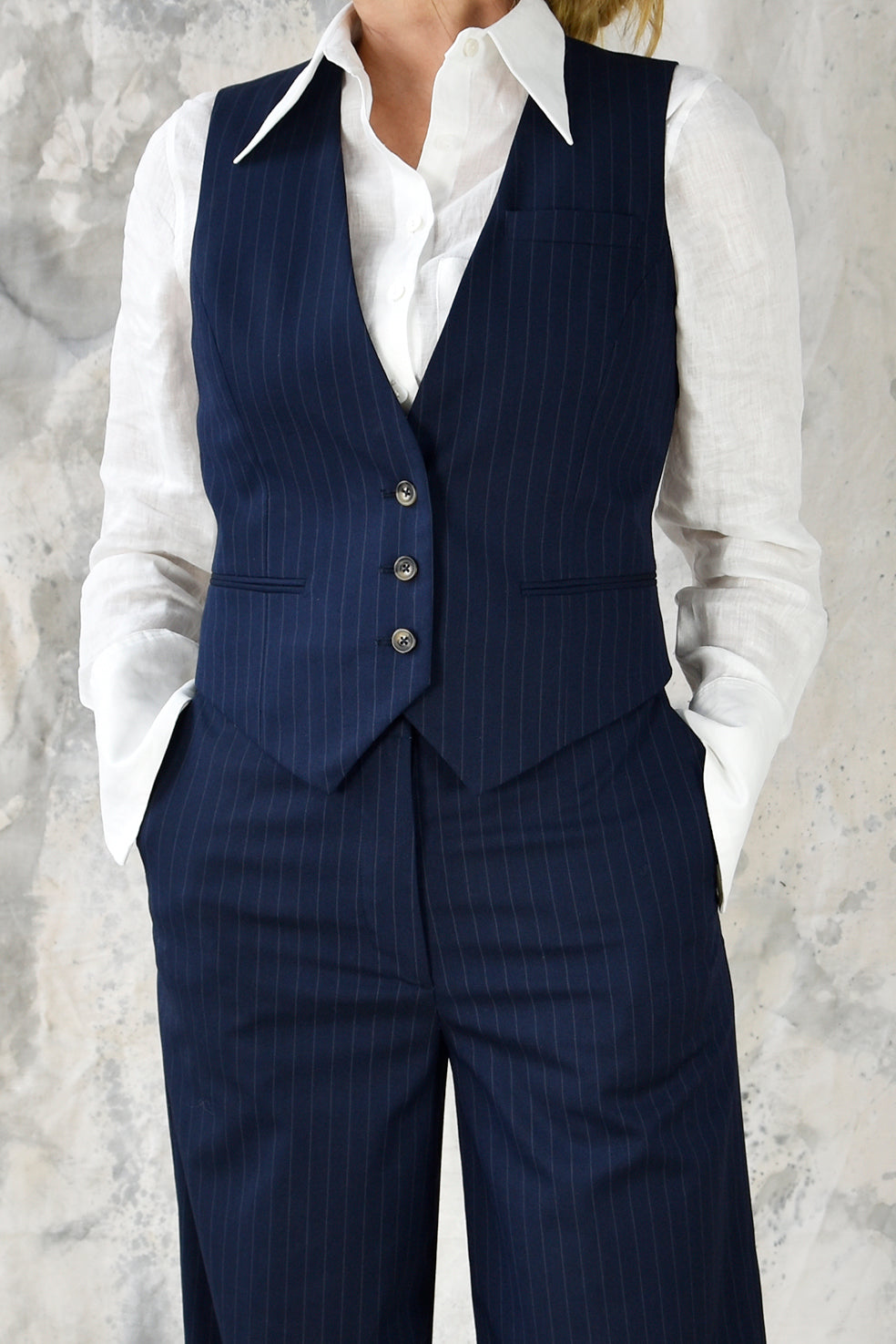 Studio Re- Pinstripe vest og bukse