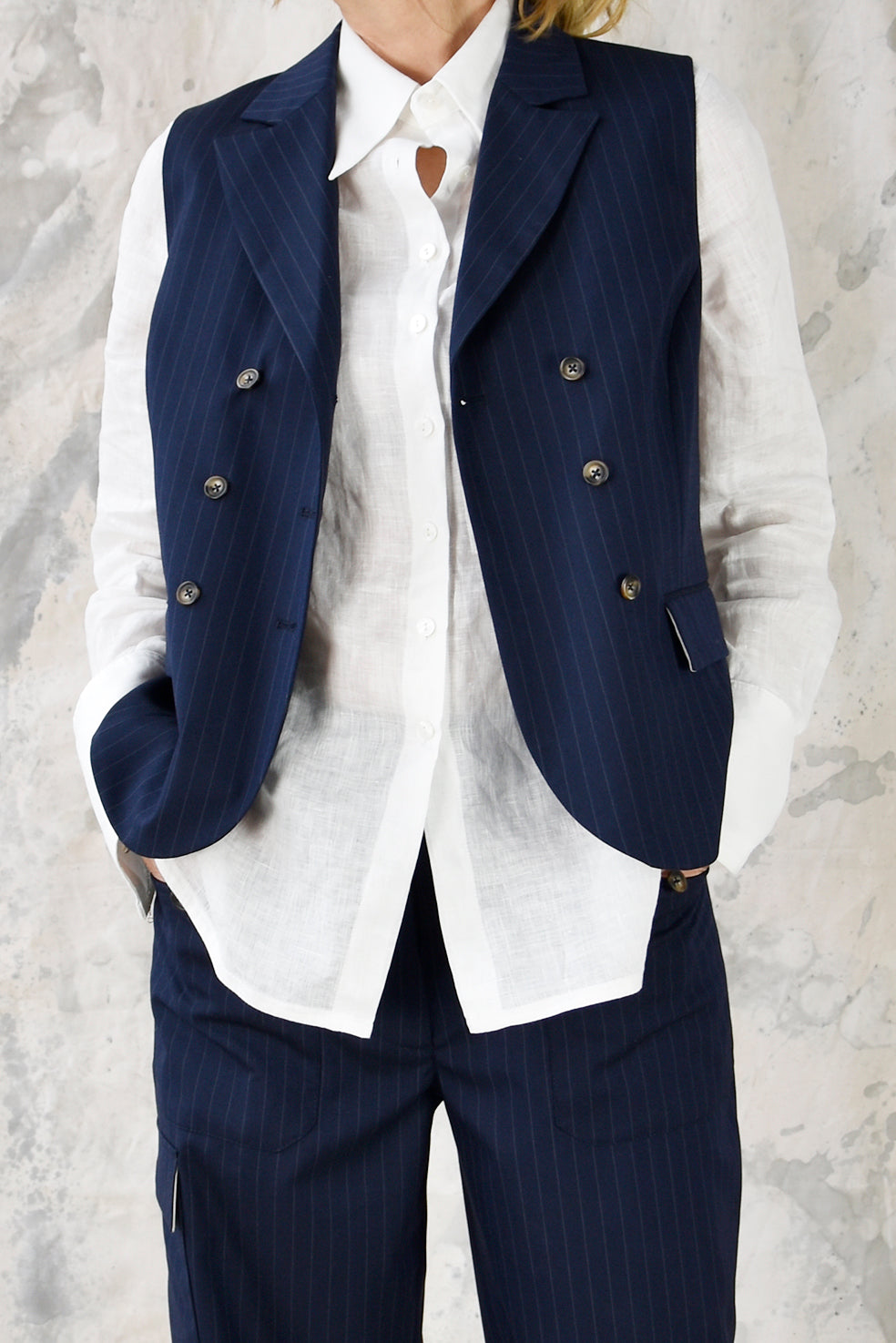 Studio Re- Pinstripe vest og bukse