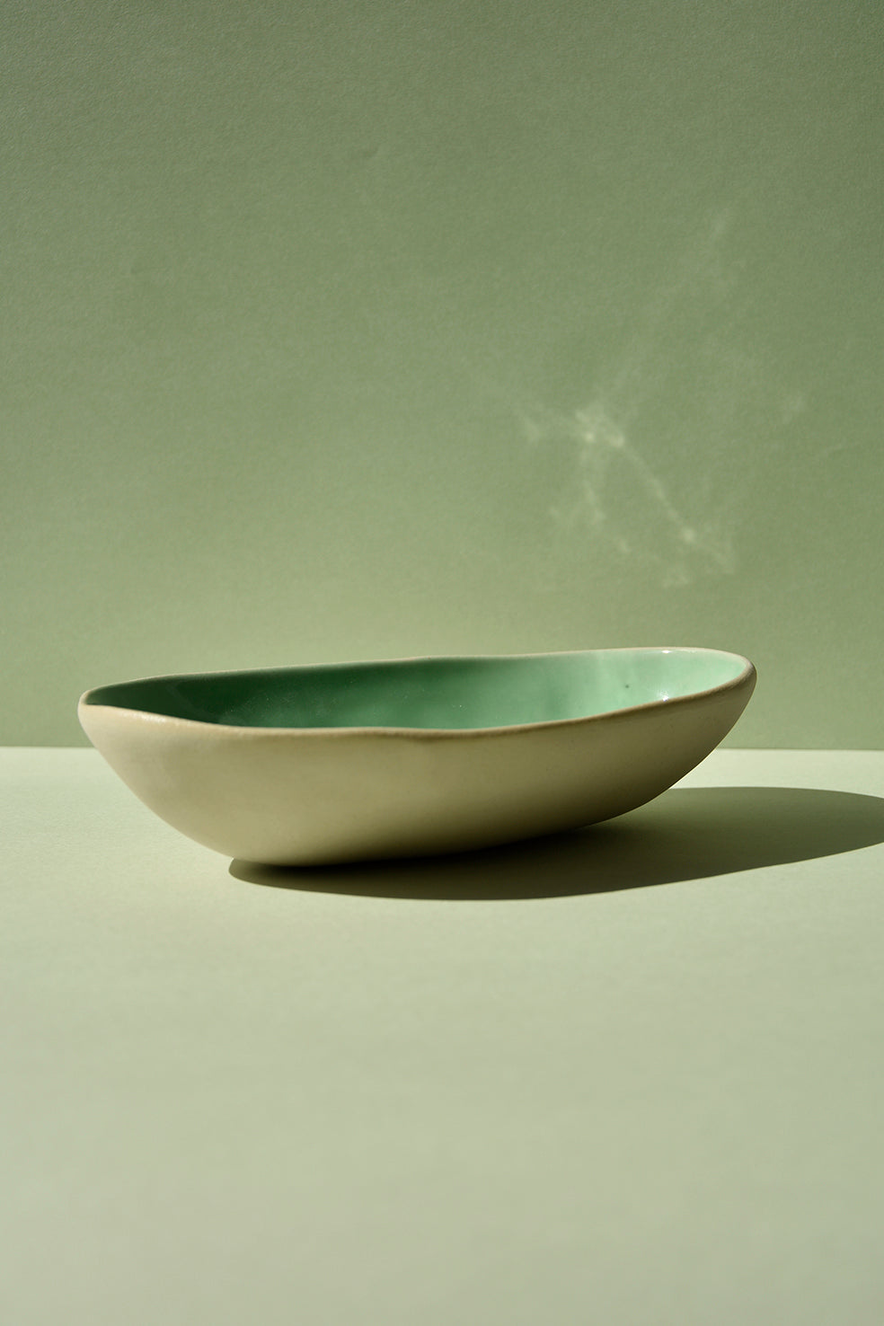Skål Medium Oval Dus Grønn