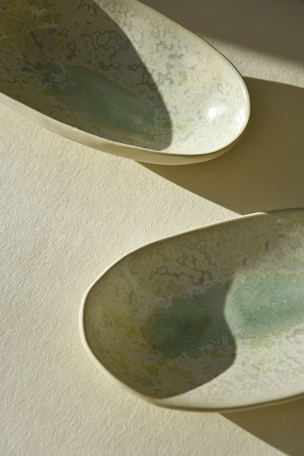 Skål Medium Oval Grønn Krystall